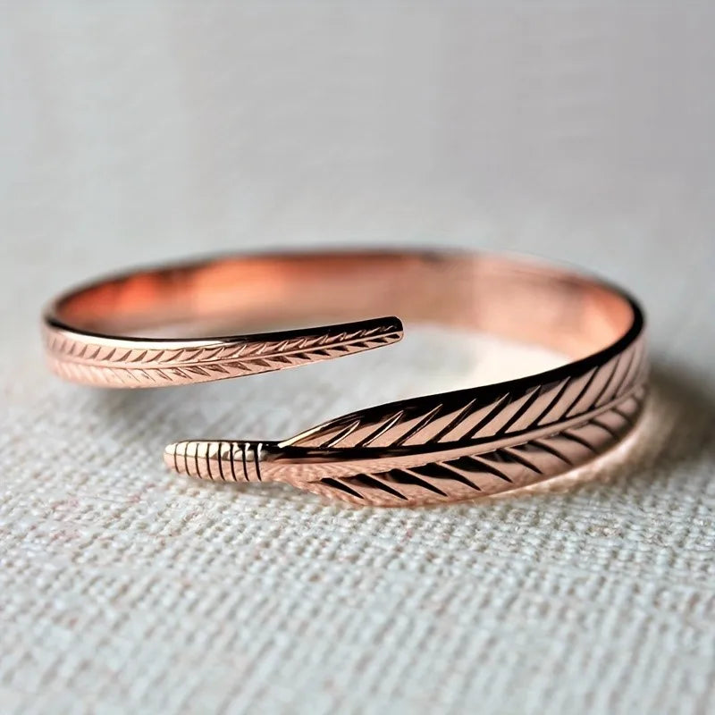 Roman Empress Copper Wing Cuff - Ancient Power Symbol for Modern Dominance & Confidence