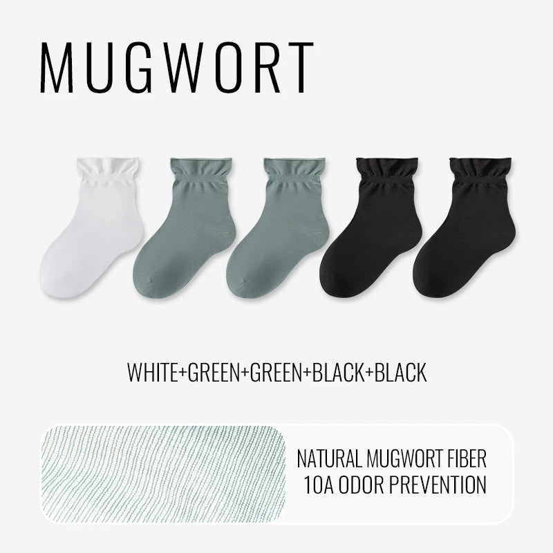 Mugwort Cooling Sleep Socks - 5 Pairs | Natural Herbal Comfort for Deep Relaxation & Better Sleep