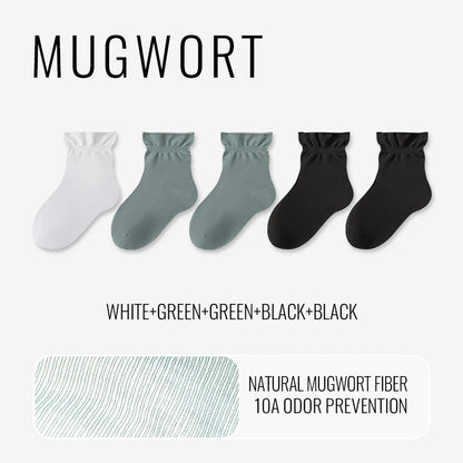 Mugwort Cooling Sleep Socks - 5 Pairs | Natural Herbal Comfort for Deep Relaxation & Better Sleep