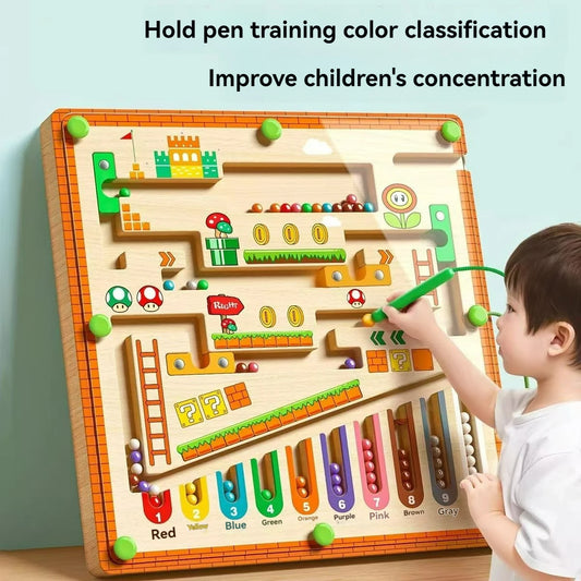Screen-Free Learning Maze - Magnetic Ball Puzzle for Kids | EMF-Free Alternative to Tablets & Phones