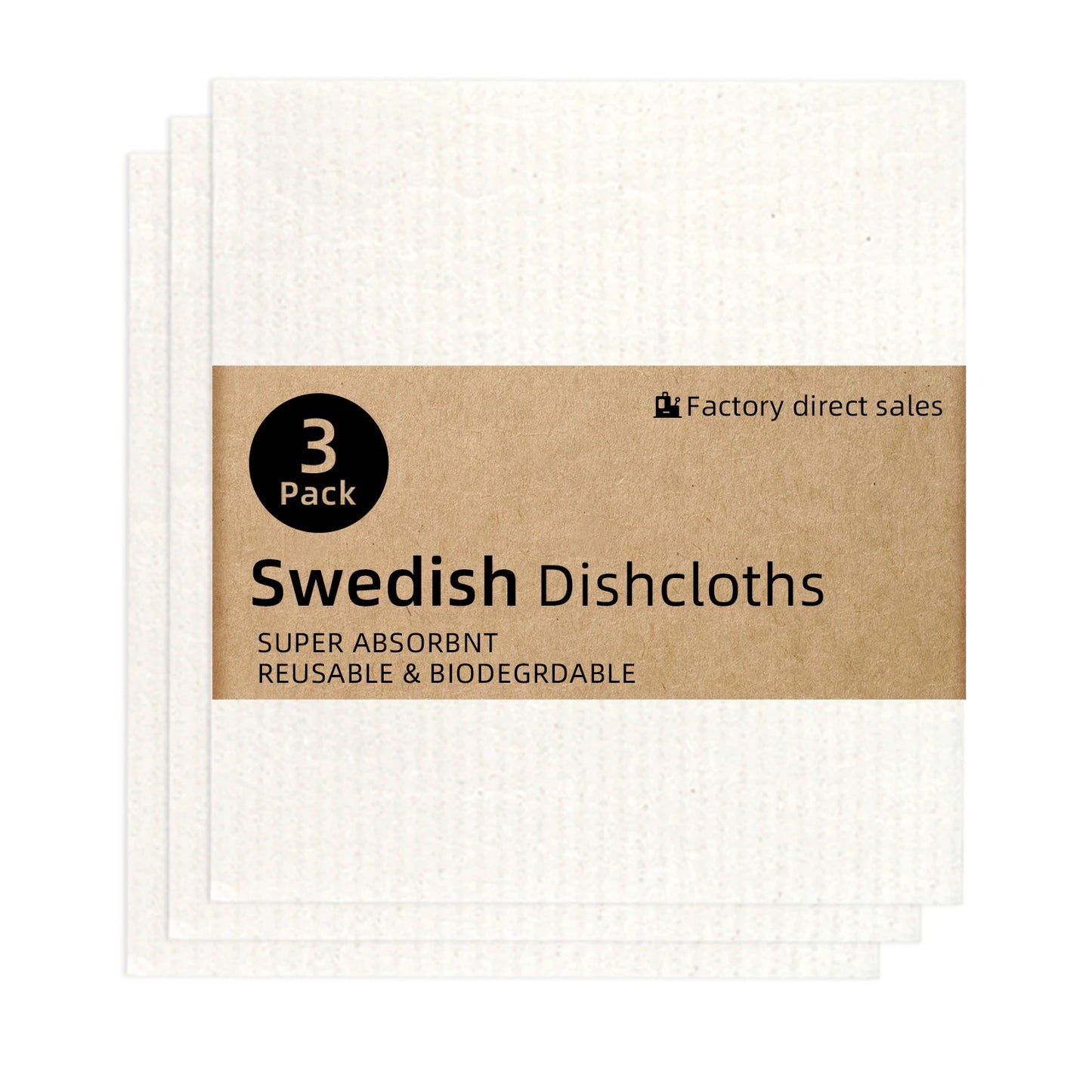 Swedish Dishcloths - Eco-Friendly Reusable Cleaning Cloths | Biodegradable & Super Absorbent
