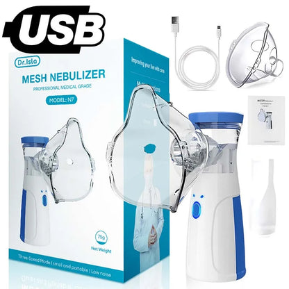 Silent Mesh Nebulizer - Professional Portable Ultrasonic Inhaler for Asthma & Respiratory Care | CE Certified