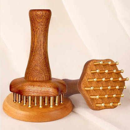 AuraComb™ Pro - Copper & Wood Gua Sha | Bioenergetic Therapy Tool