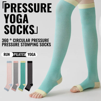 FlexiFlow™ Compression Socks – Open Toe Support for Yoga, Sports & Recovery