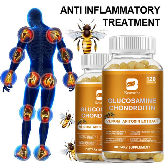 Joint Support Supplement - Glucosamine Chondroitin with Bee Venom for Knee & Bone Health