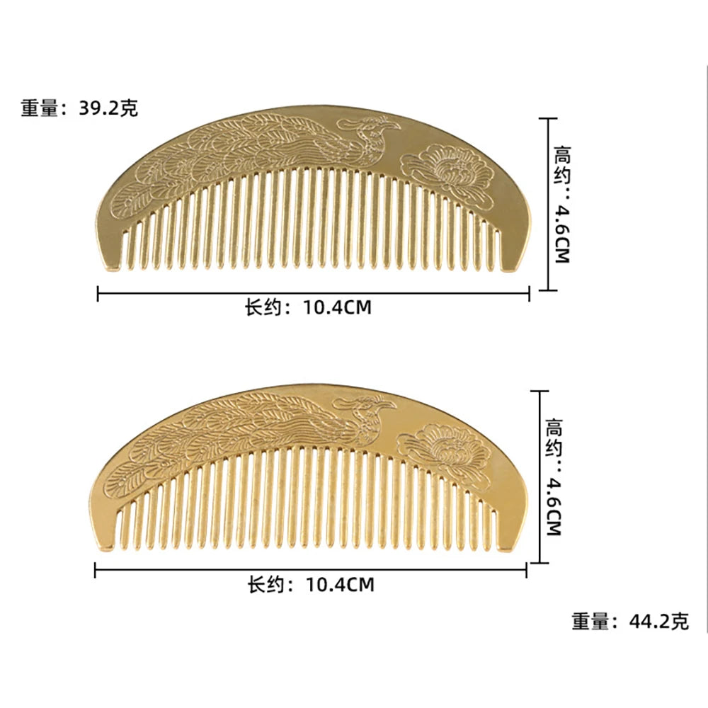 Brass Lotus Pattern Comb | Energetic Massage and Wellness - LotusArt™