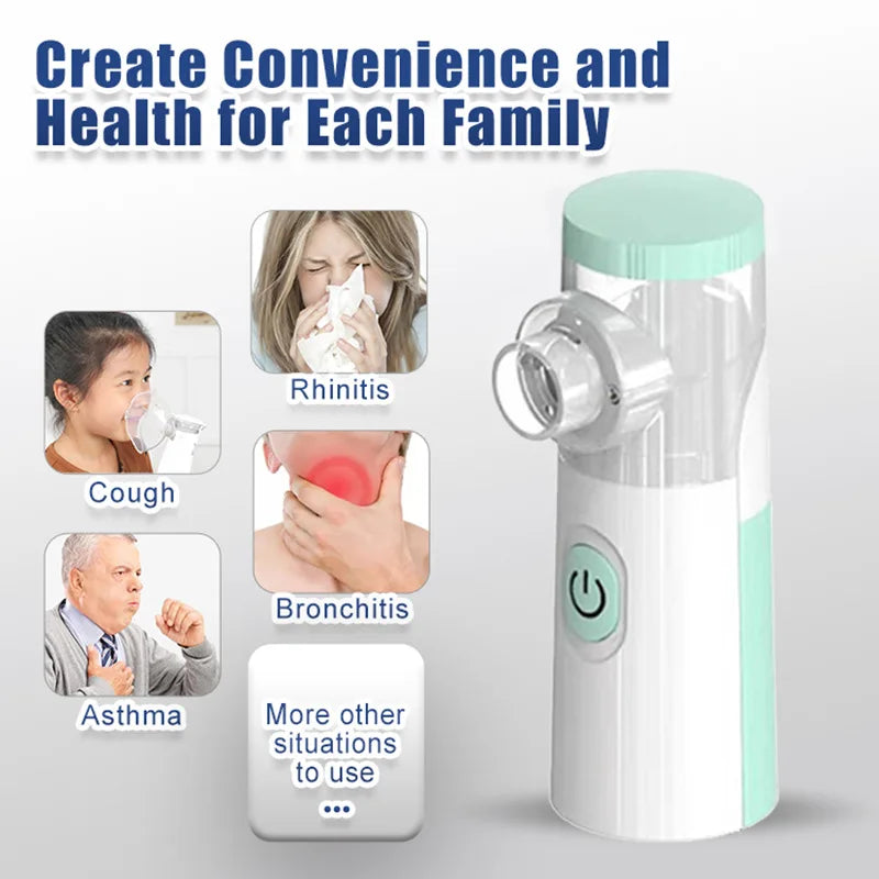 Silent Mesh Nebulizer - Professional Portable Ultrasonic Inhaler for Asthma & Respiratory Care | CE Certified