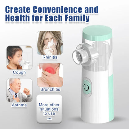 Silent Mesh Nebulizer - Professional Portable Ultrasonic Inhaler for Asthma & Respiratory Care | CE Certified