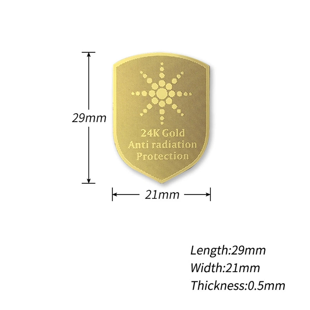 EMF Protection Stickers - 5G Radiation Shield for Phone iPad Laptop | 99.9% Protection | 10-Pack Gold Plated