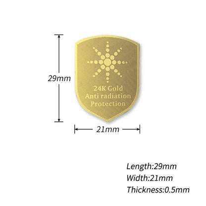 EMF Protection Stickers - 5G Radiation Shield for Phone iPad Laptop | 99.9% Protection | 10-Pack Gold Plated