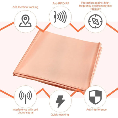 RF Shielding Copper Fabric | Blocks WiFi, RFID, 5G & EMF Radiation