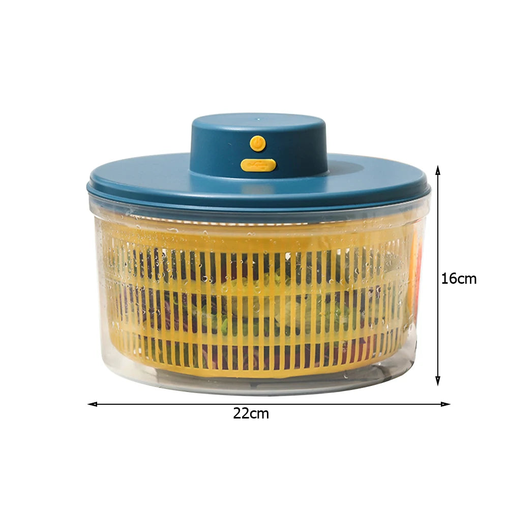 Electric Rechargeable Salad Spinner Fruit Vegetable - Washing-P