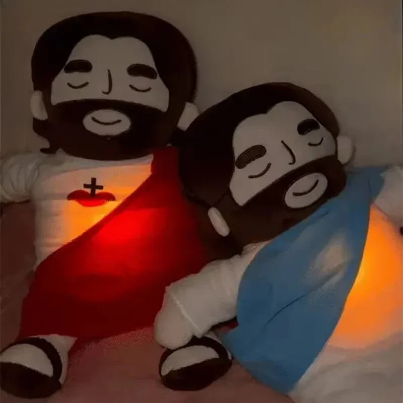 SacredHug™ - Plush Jesus Doll with Light & Music for Spiritual Comfort