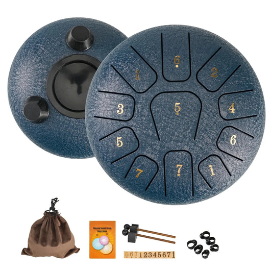 AnxiEase™ Steel Tongue Drum - Natural Stress Relief & Relaxation Sound Therapy Instrument