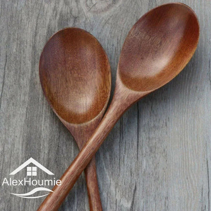 BambooEssence™ - Natural Bamboo Wooden Spoons Set | 6-Piece Korean Style for Eco-Conscious Kitchen