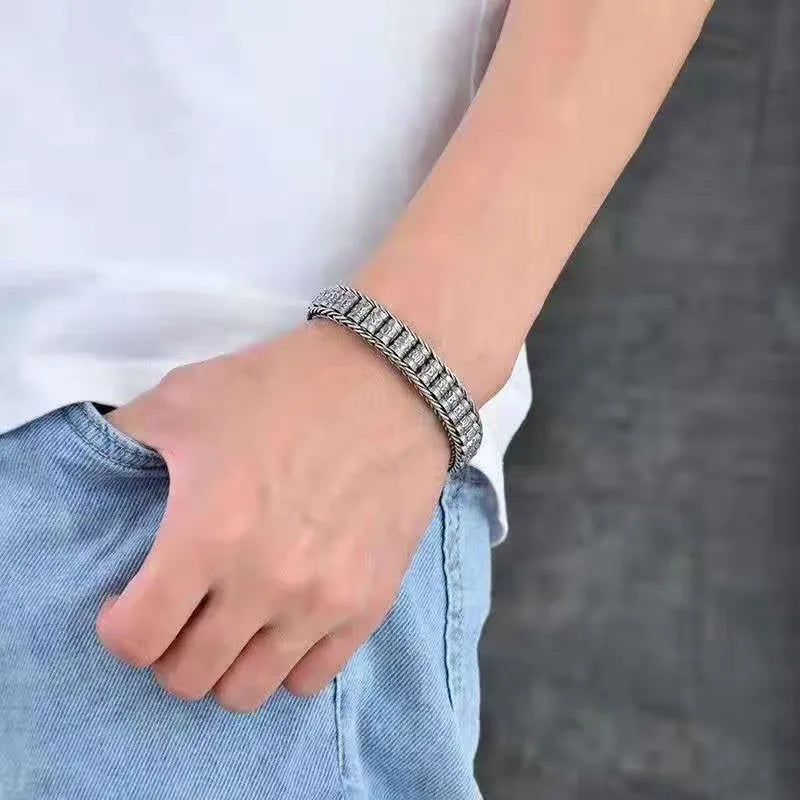 Sacred Om™ | 925 Silver-Plated Tibetan-Inspired Bracelet
