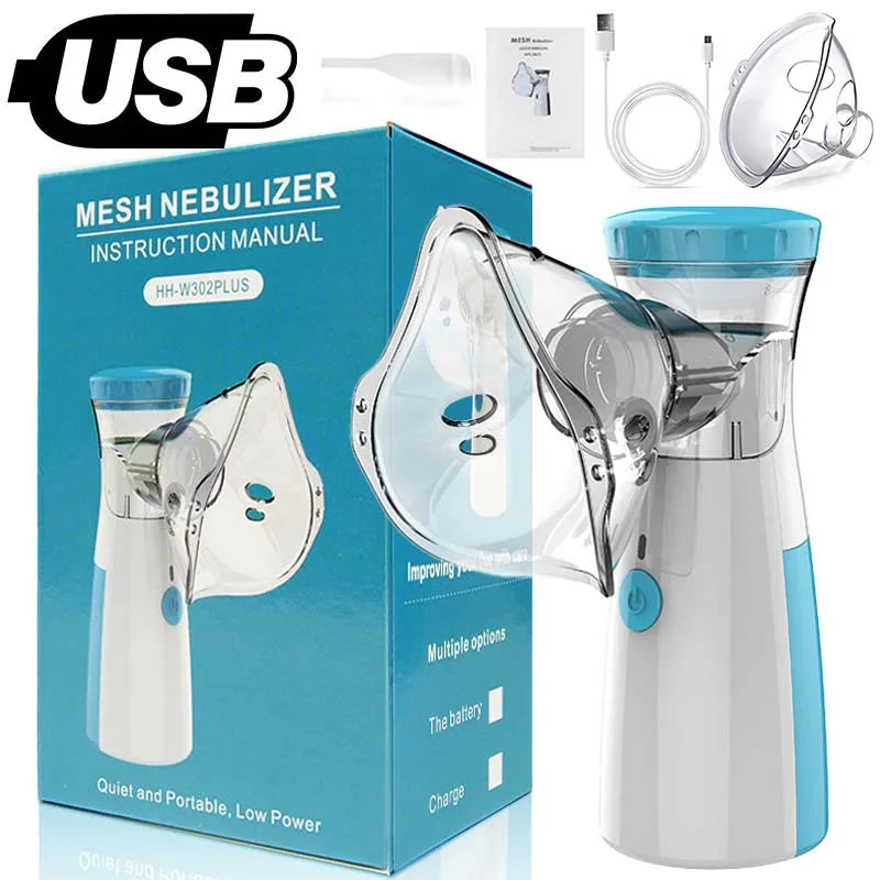 Silent Mesh Nebulizer - Professional Portable Ultrasonic Inhaler for Asthma & Respiratory Care | CE Certified