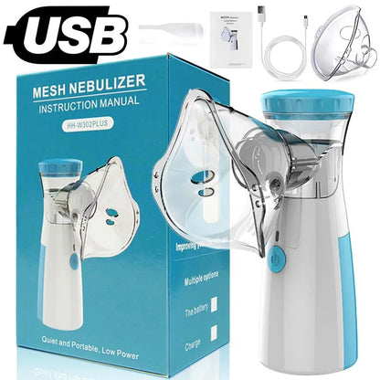 Silent Mesh Nebulizer - Professional Portable Ultrasonic Inhaler for Asthma & Respiratory Care | CE Certified