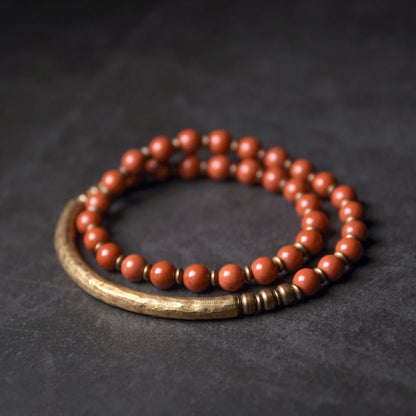 Luxury Sacred Stone Bracelets - Jade, Jasper & Obsidian with Copper - Handcrafted African Energy Jewelry