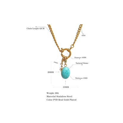 Amazonite Serenity Necklace - Natural Stone | Portal of Intuition and Inner Peace