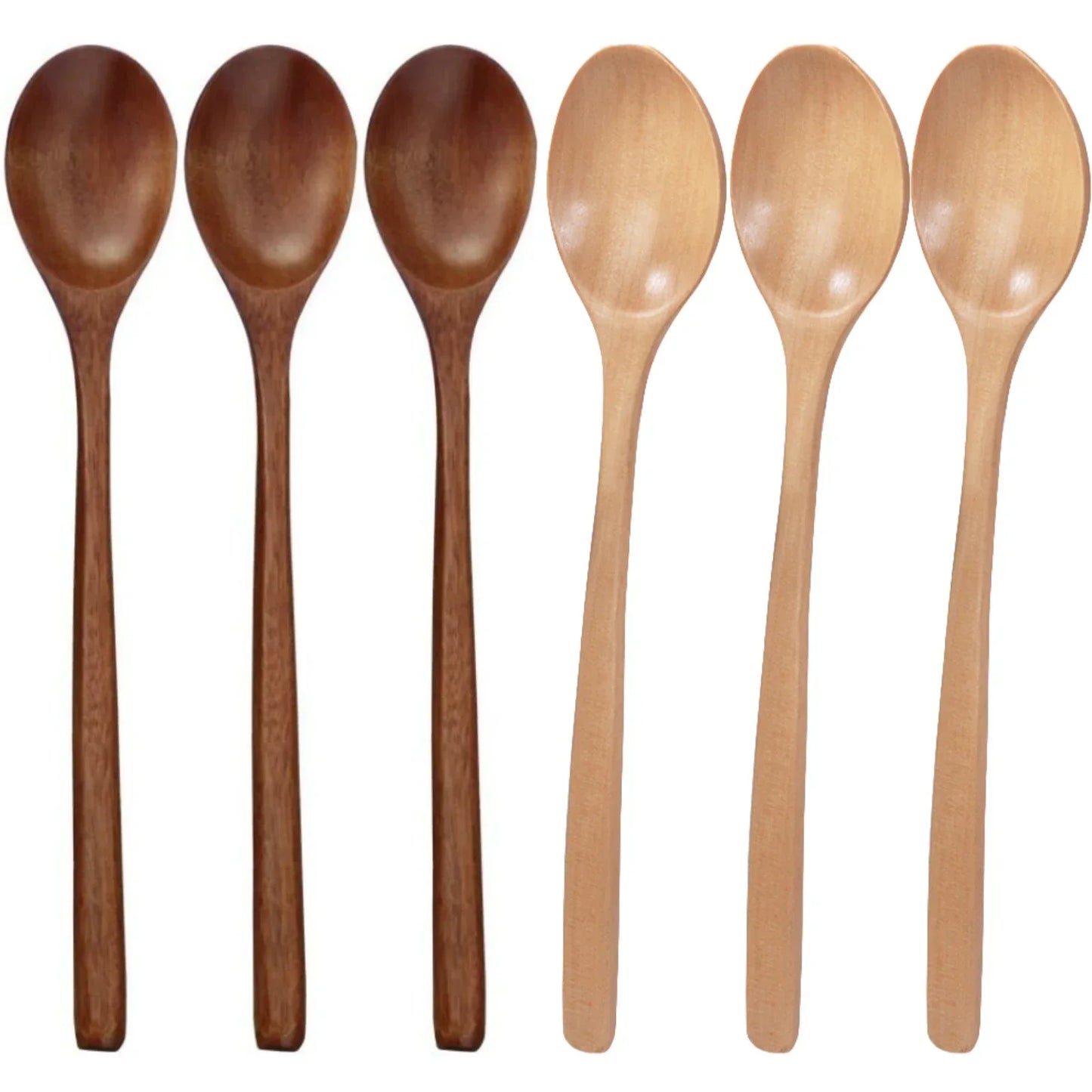 BambooEssence™ - Natural Bamboo Wooden Spoons Set | 6-Piece Korean Style for Eco-Conscious Kitchen