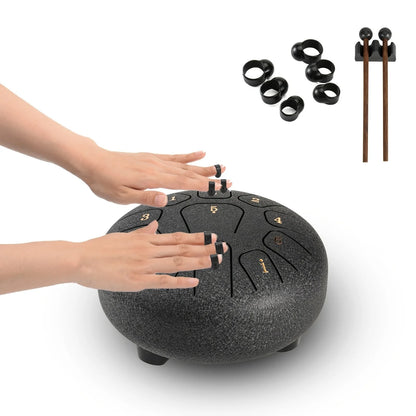 AnxiEase™ Steel Tongue Drum - Natural Stress Relief & Relaxation Sound Therapy Instrument