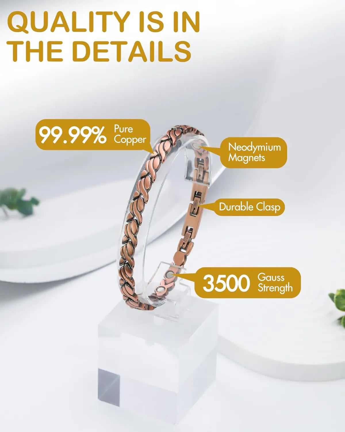 P-Energy - Copper Biomagnetic Bracelet | Vital Energy & Natural Beauty