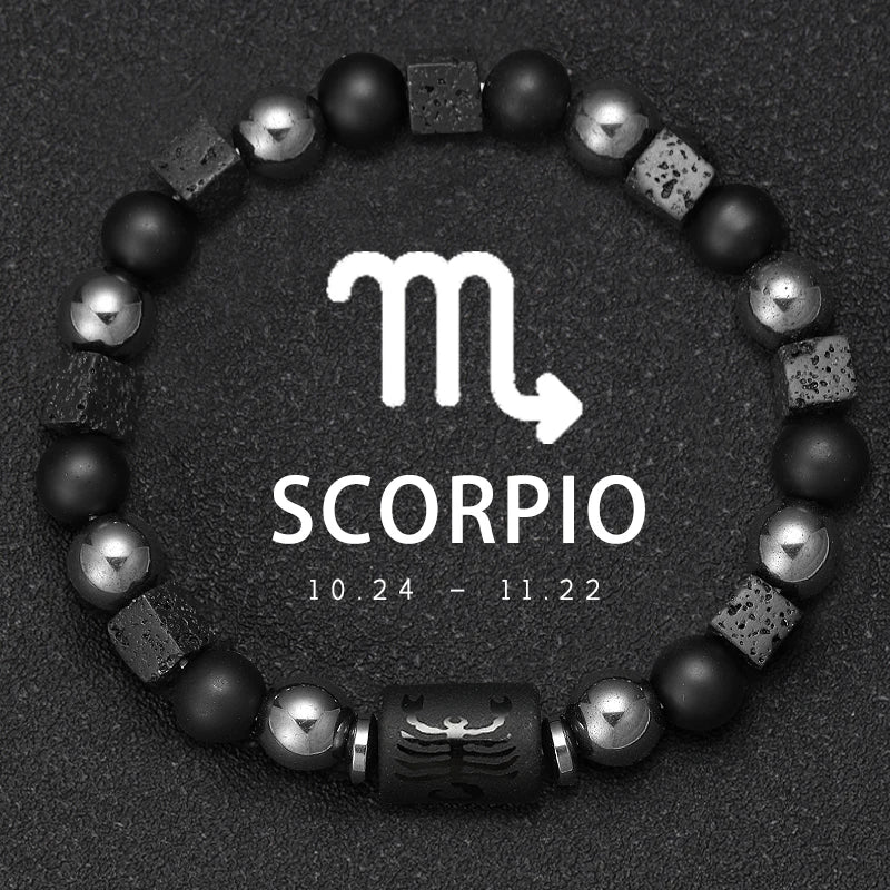 Natural Stone Zodiac Bracelets - Healing Crystal Jewelry for All 12 Signs | Couples & Friendship Gifts