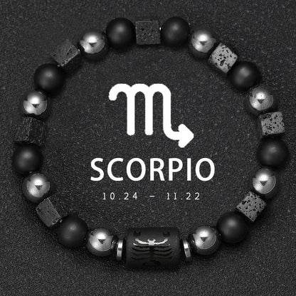 Natural Stone Zodiac Bracelets - Healing Crystal Jewelry for All 12 Signs | Couples & Friendship Gifts