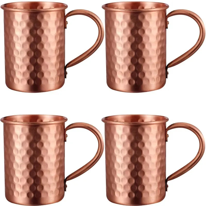 CopperMule™ Pure Copper Moscow Mule Mugs Set | 100% Solid Copper Ayurvedic Drinkware - 1/2/3/4 Pack