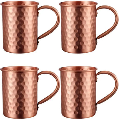 CopperMule™ Pure Copper Moscow Mule Mugs Set | 100% Solid Copper Ayurvedic Drinkware - 1/2/3/4 Pack
