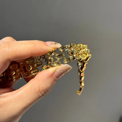 WatchLink™ - Vintage 18K Gold Plated Watch Strap Bracelet | Timeless Elegance & Artisan Craftsmanship