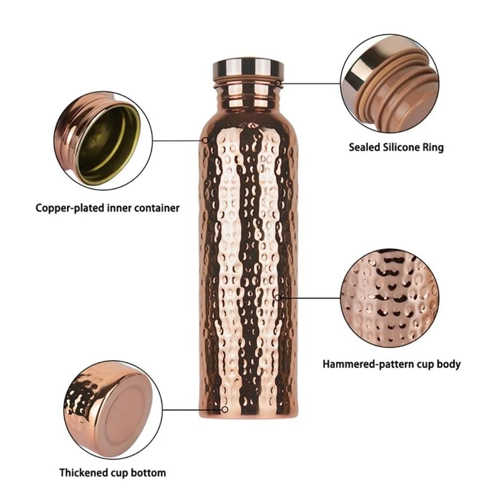 CopperFlow™ - Ayurvedic Copper-Lined Thermal Bottle | 800ml Insulated Water Bottle with Inner Copper Coating
