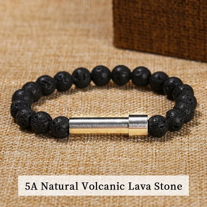 WhisperStone™ - Secret Message Bracelet | Natural Stone Beaded Bracelet with Hidden Capsule for Love Notes & Intentions