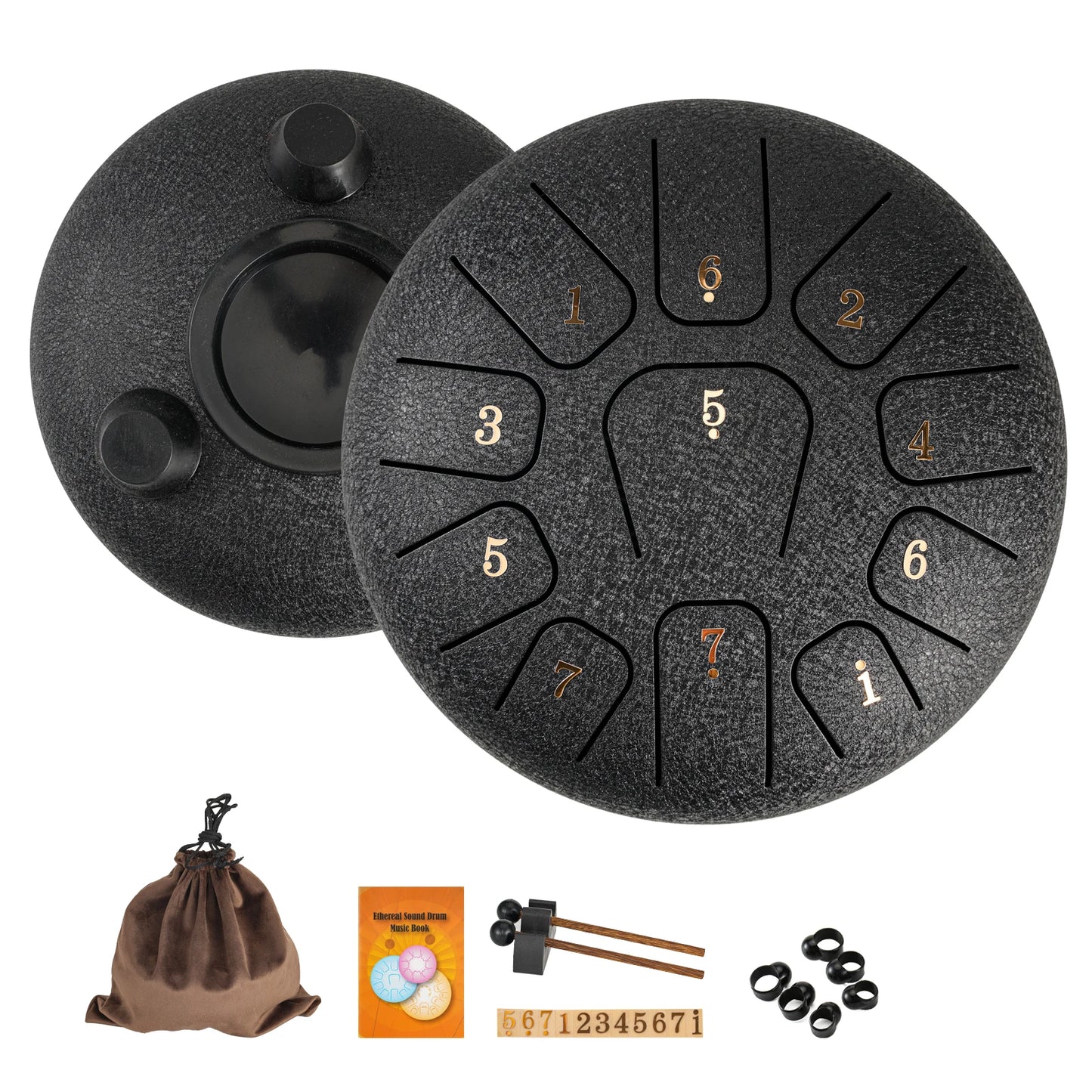 AnxiEase™ Steel Tongue Drum - Natural Stress Relief & Relaxation Sound Therapy Instrument