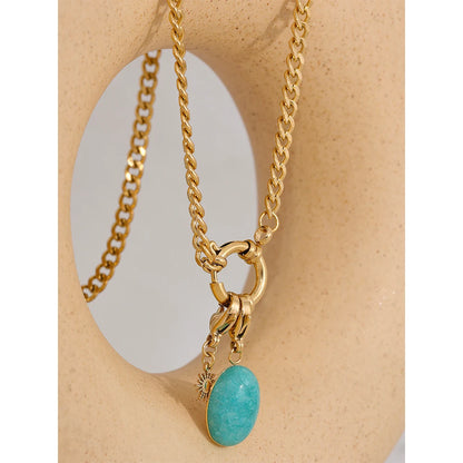 Amazonite Serenity Necklace - Natural Stone | Portal of Intuition and Inner Peace