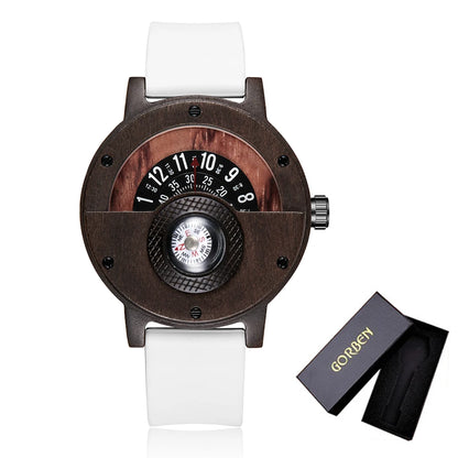 The Compass Heritage™ | Handcrafted Walnut Wood Watch