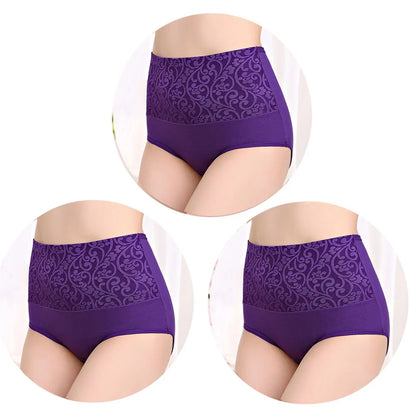 ComfortFit™ High Waist Cotton Briefs - 3-Pack Plus Size Underwear for Everyday Comfort L-5XL