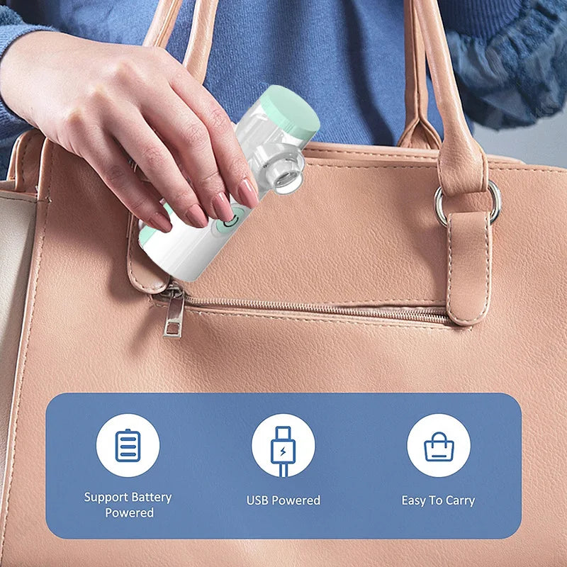 Silent Mesh Nebulizer - Professional Portable Ultrasonic Inhaler for Asthma & Respiratory Care | CE Certified