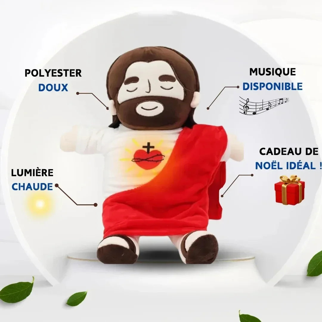 SacredHug™ - Plush Jesus Doll with Light & Music for Spiritual Comfort