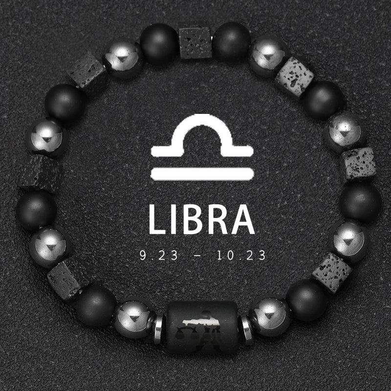 Natural Stone Zodiac Bracelets - Healing Crystal Jewelry for All 12 Signs | Couples & Friendship Gifts