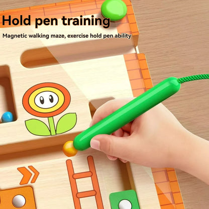 Screen-Free Learning Maze - Magnetic Ball Puzzle for Kids | EMF-Free Alternative to Tablets & Phones