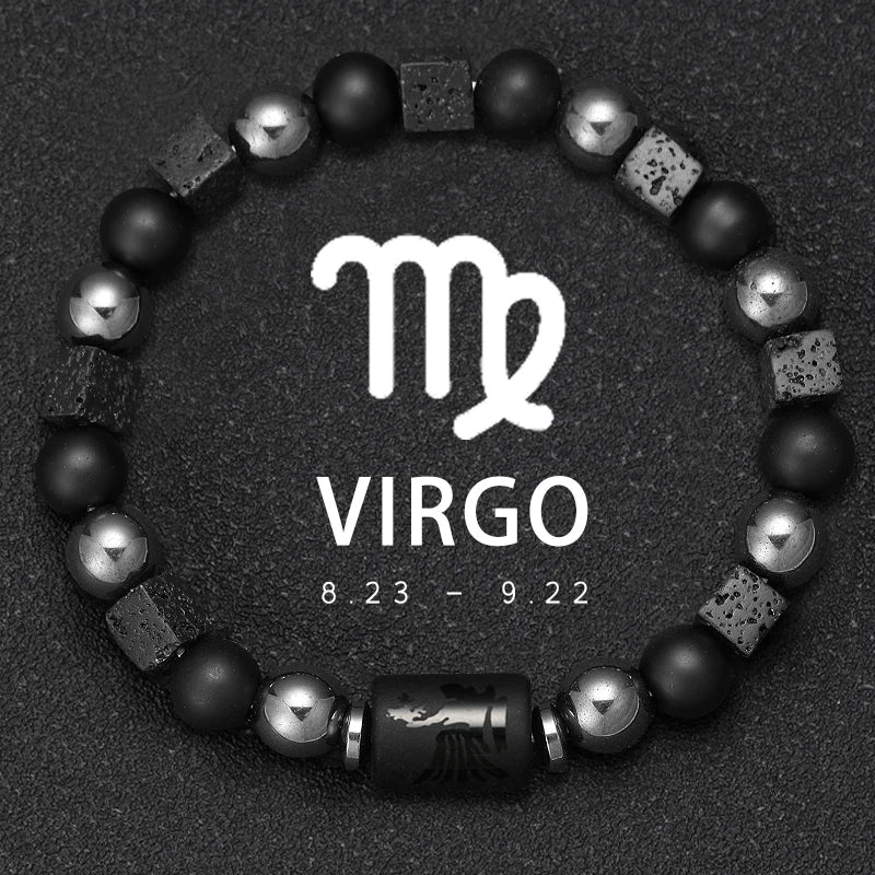 Natural Stone Zodiac Bracelets - Healing Crystal Jewelry for All 12 Signs | Couples & Friendship Gifts