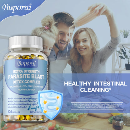 Parasite Blast Detox Complex - Natural Digestive Wellness Support by Gaia Waves - 120 Capsules