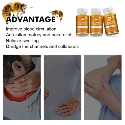 Joint Support Supplement - Glucosamine Chondroitin with Bee Venom for Knee & Bone Health
