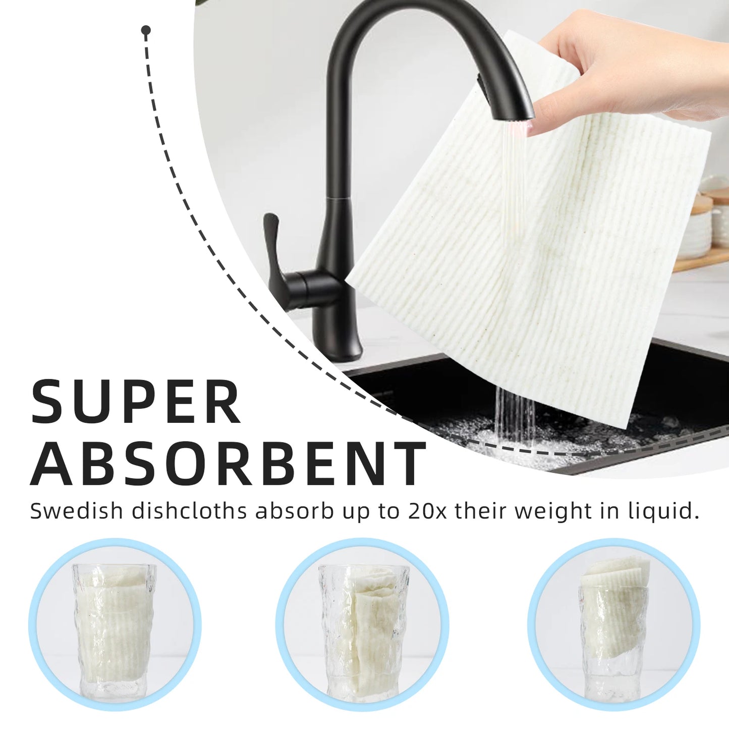 Swedish Dishcloths - Eco-Friendly Reusable Cleaning Cloths | Biodegradable & Super Absorbent