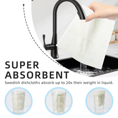 Swedish Dishcloths - Eco-Friendly Reusable Cleaning Cloths | Biodegradable & Super Absorbent