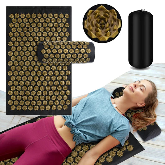 Esterilla de yoga de acupresión - Set de aplicadores terapéuticos de Kuznetsov