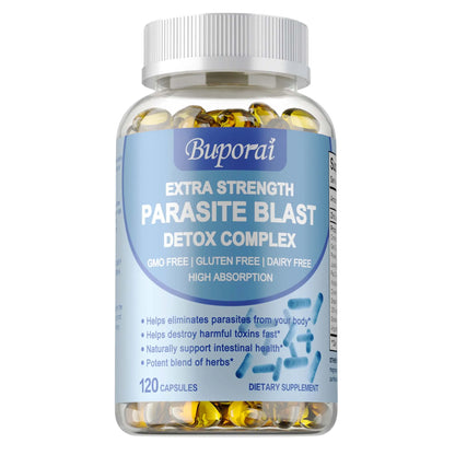 Parasite Blast Detox Complex - Natural Digestive Wellness Support by Gaia Waves - 120 Capsules