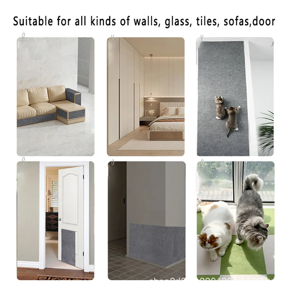 Self-Adhesive Cat Scratching Mat - Trimmable Furniture Protector | 8 Colors